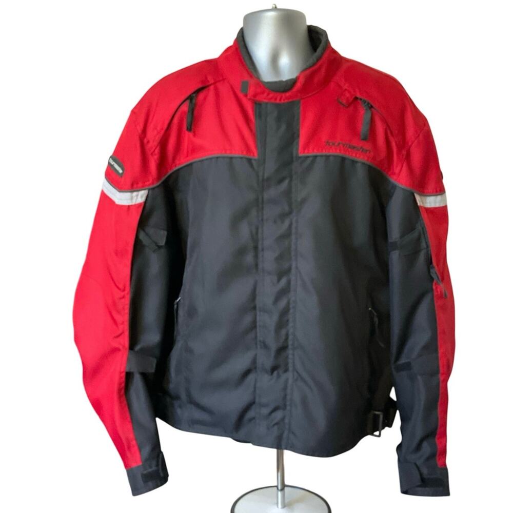 Tourmaster Jett Series 3 Motorcycle Jacket Men’s XLG 48 Red Black Riding Armor